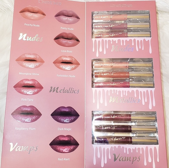 bebe Other - BEBE SET OF 9 LOVE GLOSS